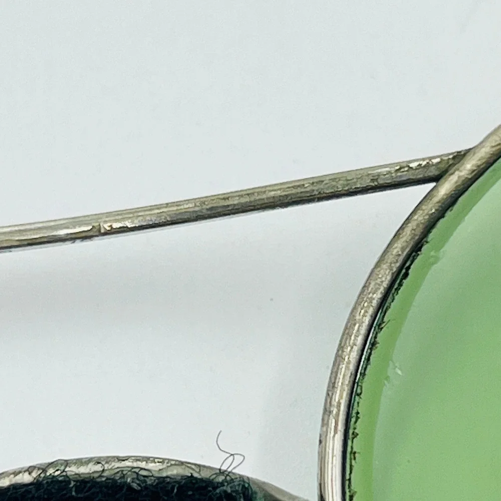 VTG MOA Round Green Safety Glasses Steampunk Industrial Side Shield Wire